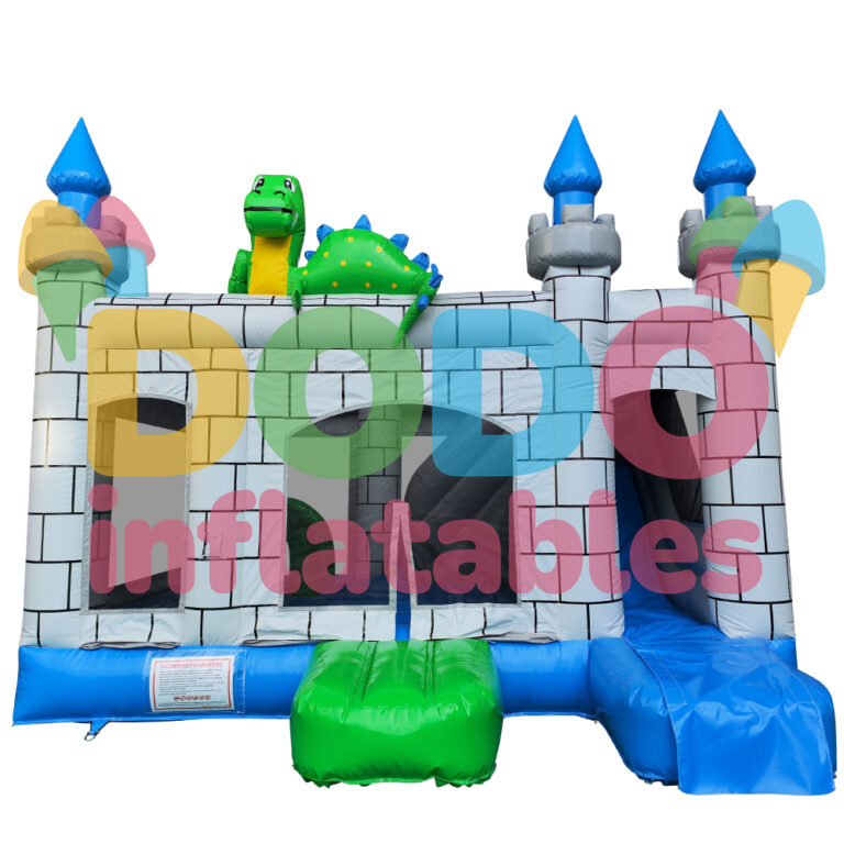Castelo insuflável Dragão com escorrega