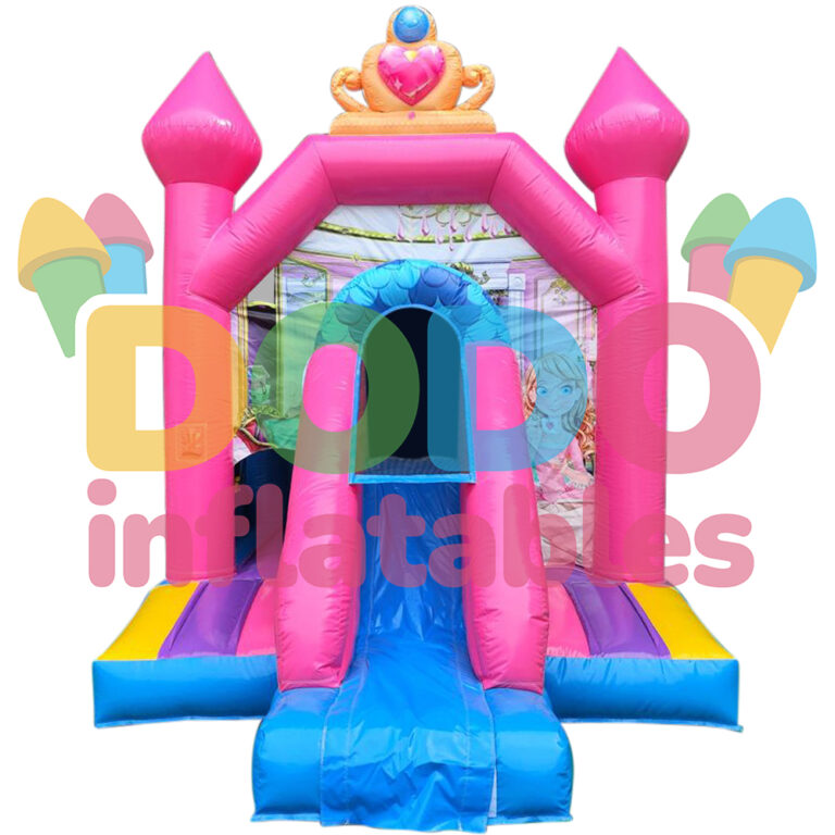 Castelo insuflável Mini Princesa com escorrega