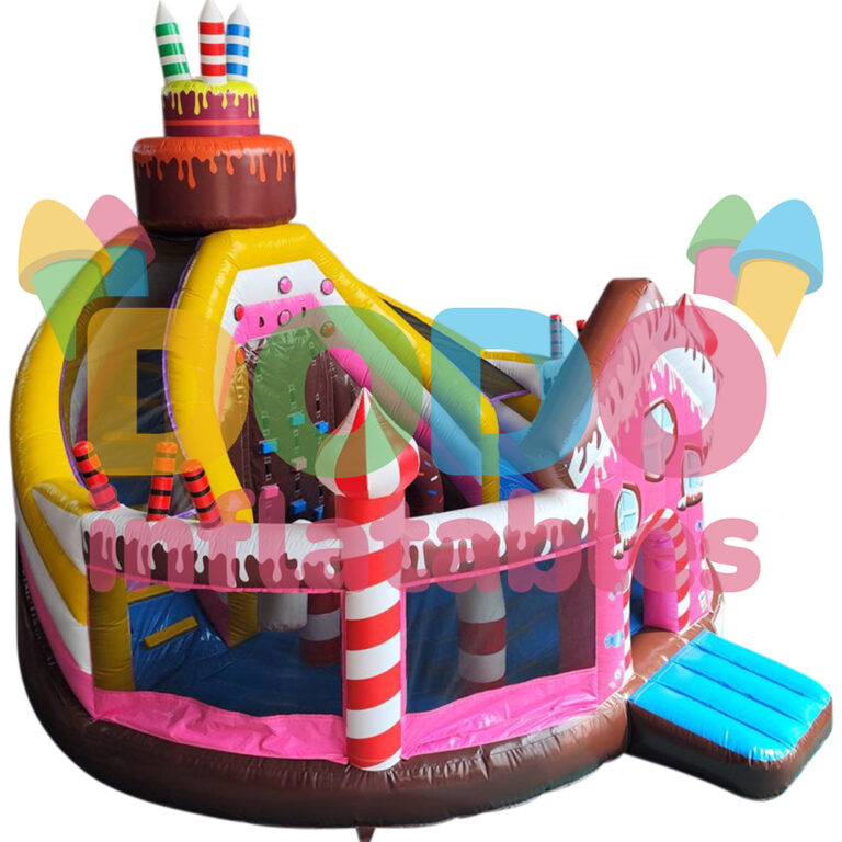 Castelo insuflável Multiplay Rebuçados com escorrega