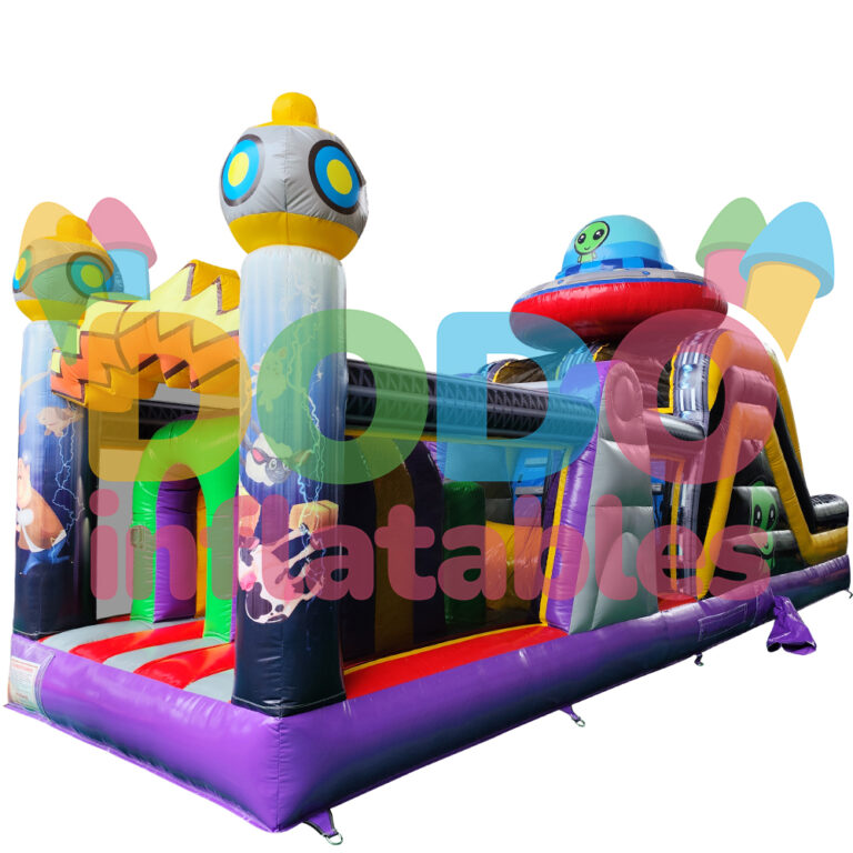 Castelo insuflável Percurso de obstáculos "Alien"