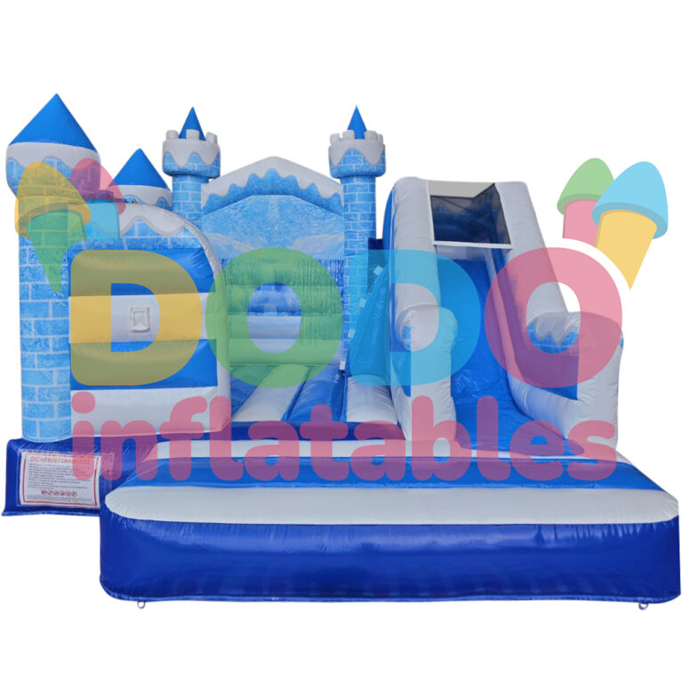 Castelo insuflável Princesa do gelo com escorrega